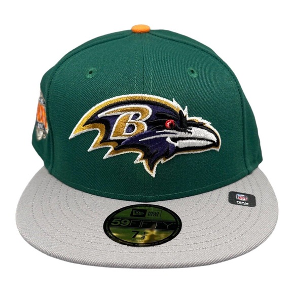 New Era 59Fifty Electrolyte Baltimore Ravens 35 Super Bowl Patch‎ Men's Sz 7 1/4 - Picture 1 of 8